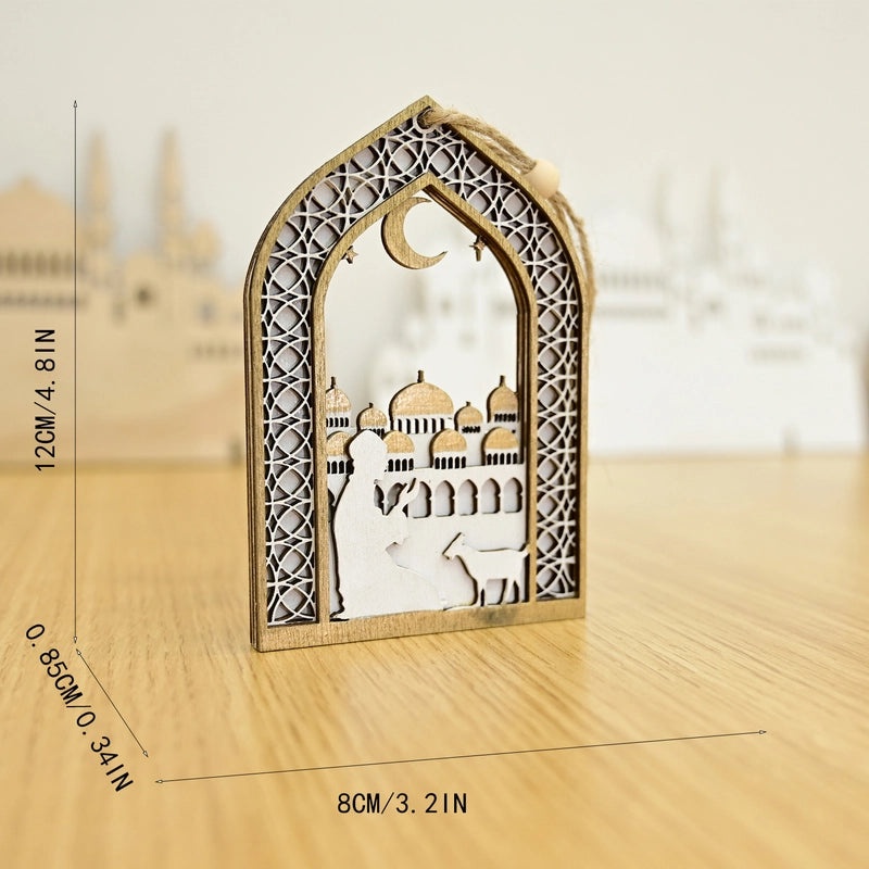 Minimalist Color Block Wood Hanging Ornaments for Holiday and Daily Use|Home Decor Ornaments