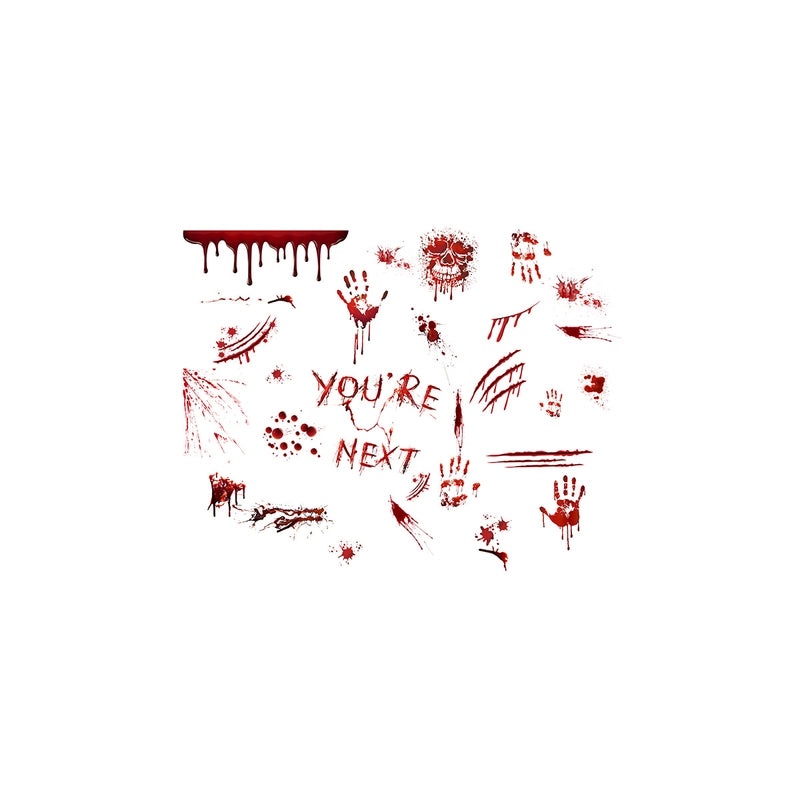 Halloween Skull Blood Stain PVC Wall Sticker for Casual Home Decor|Halloween Decorations