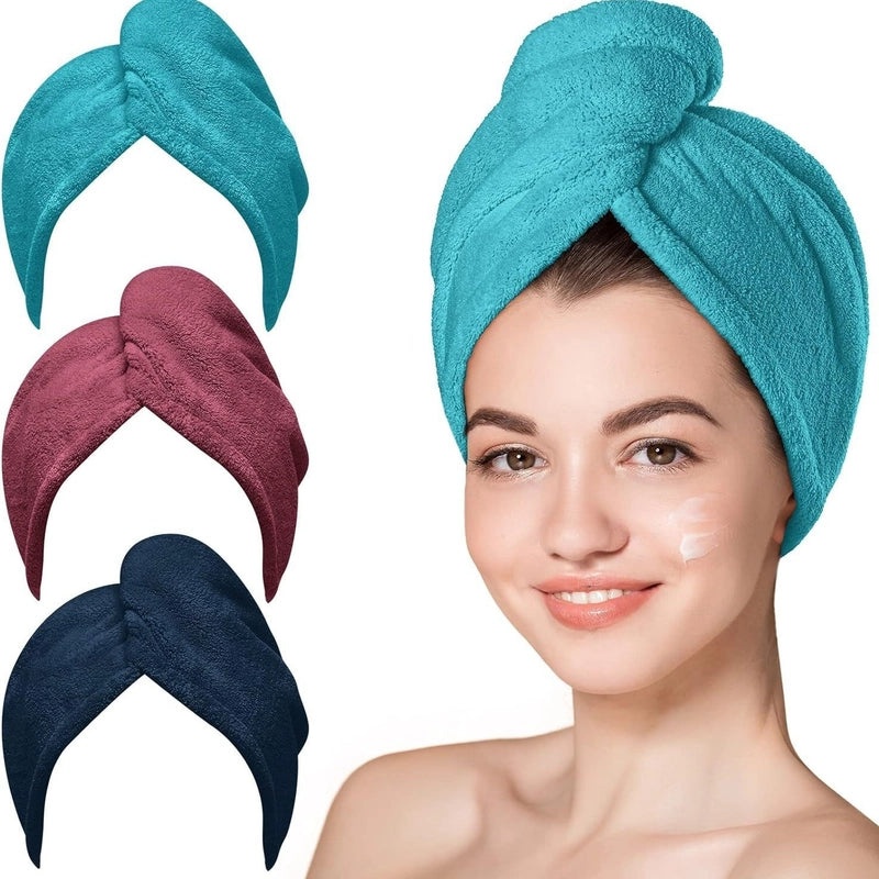 Classic Solid Color Coral Fleece Hair Towel Cap for Women | Hair Accessories