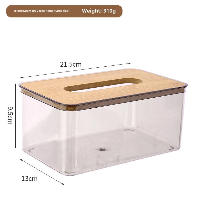 Nordic Style Transparent Composite Tissue Box Cover for Living Room and Dining Table | Home & Living Accessories