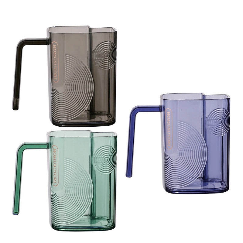 Light Luxury Transparent Mouthwash Cup with Independent Toothbrush Slot for Home, Couples, and Students|Bathroom Accessories