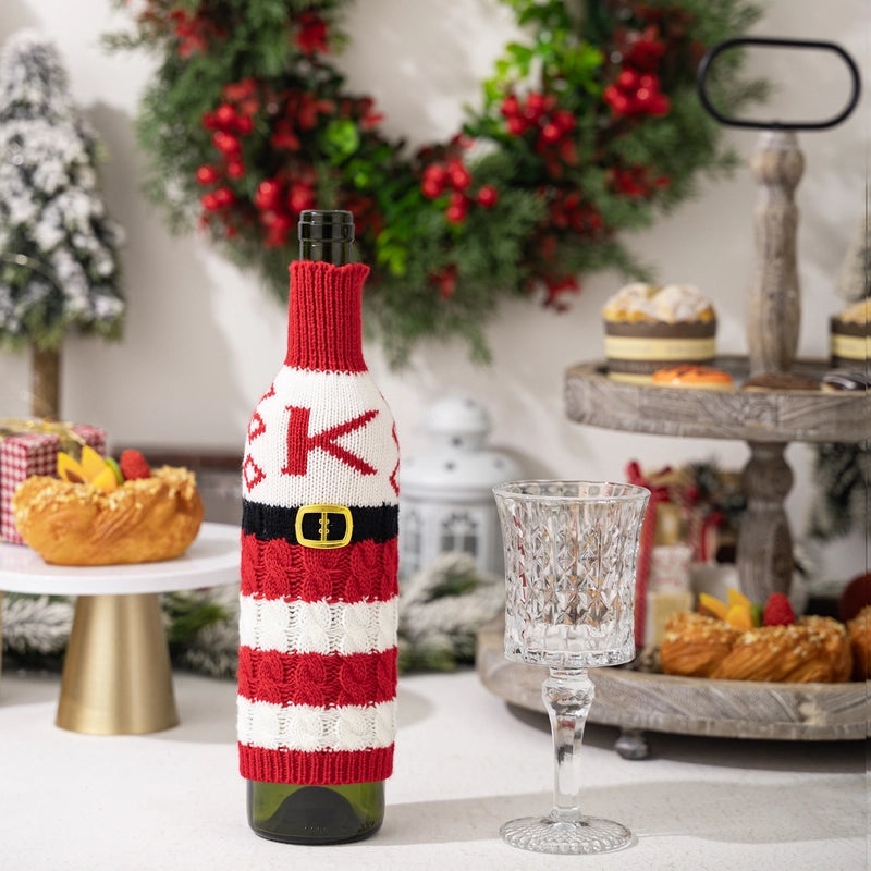 Christmas Nordic Style Cute Letter Polyester Party Festival Bottle Cover|Home Decor & Party Supplies
