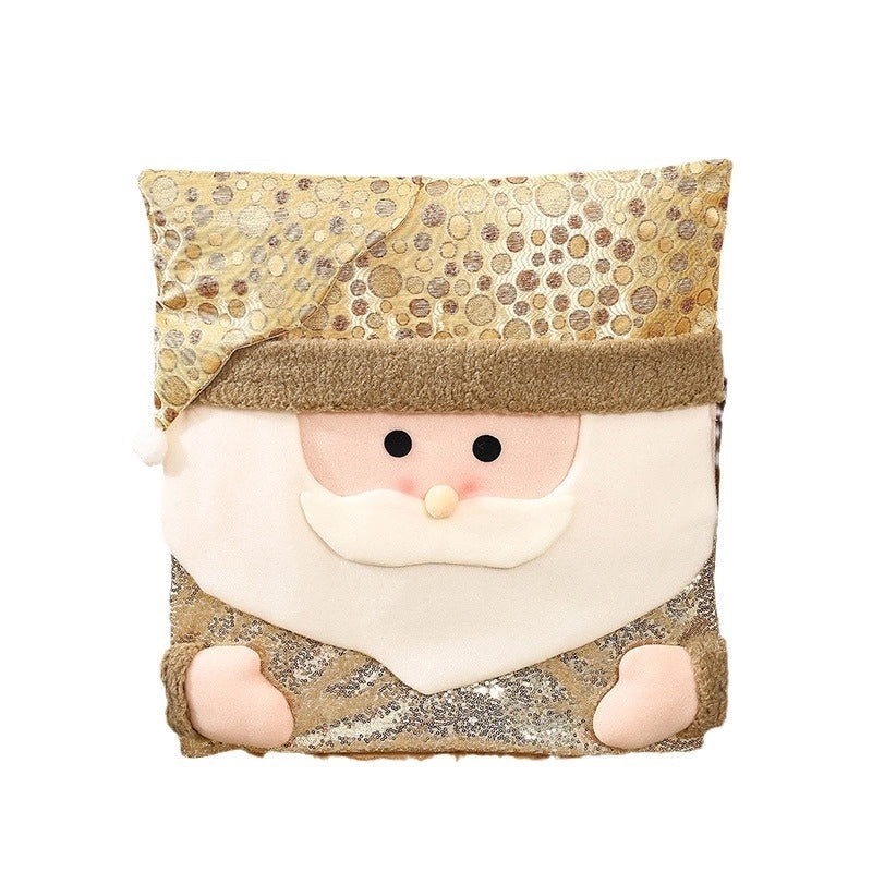 Christmas Santa Claus and Snowman Chair Cover for Home Holiday Decor|Home & Living Accessories