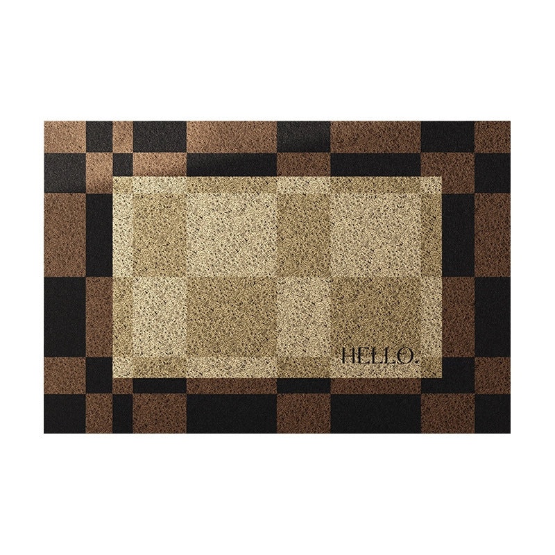 French Silk Ring Door Mat Entrance Dust Removal Mat High-Grade Stain-Resistant Foot Carpet|Home Decor & Rugs