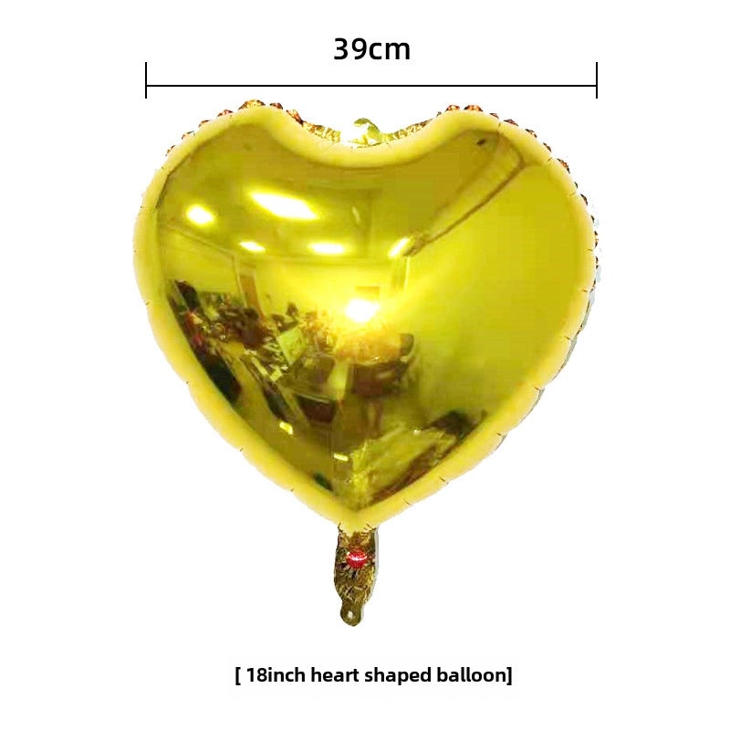 18 Inch Heart-Shaped Aluminum Foil Balloon for Wedding Valentine’s Day New Year Decoration | Party Supplies & Balloons