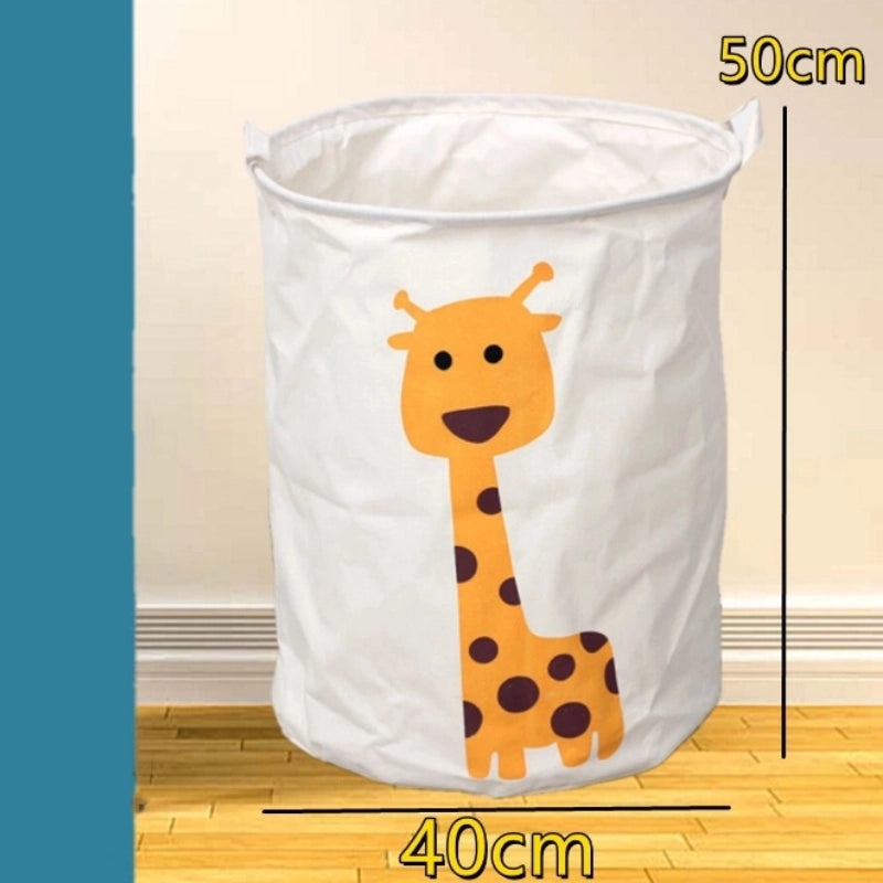 Geometric Animal Print Cotton Linen Storage Basket Minimalist Style|Home Storage & Organization