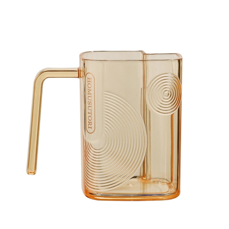 Light Luxury Transparent Mouthwash Cup with Independent Toothbrush Slot for Home, Couples, and Students|Bathroom Accessories