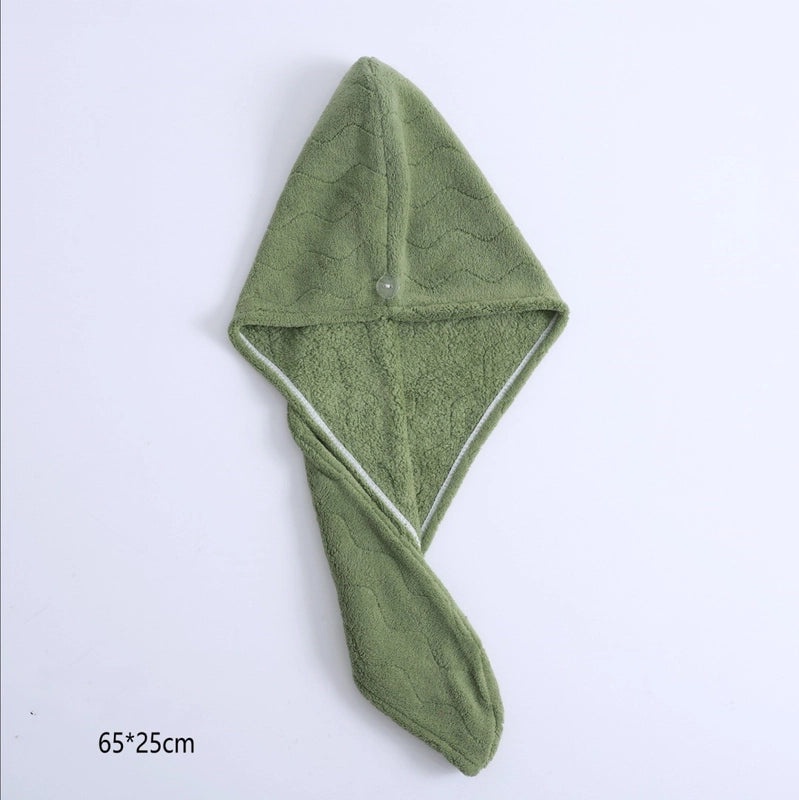 Classic Solid Color Coral Fleece Hair Towel Cap for Women | Hair Accessories