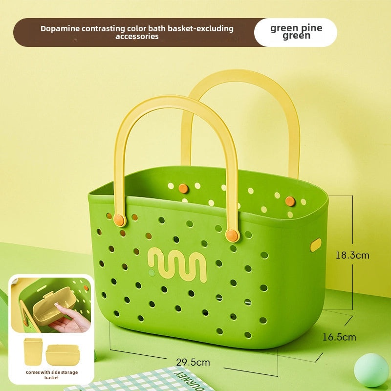 Portable Large Capacity Plastic Bathroom Storage Basket for Women | Bathroom Storage