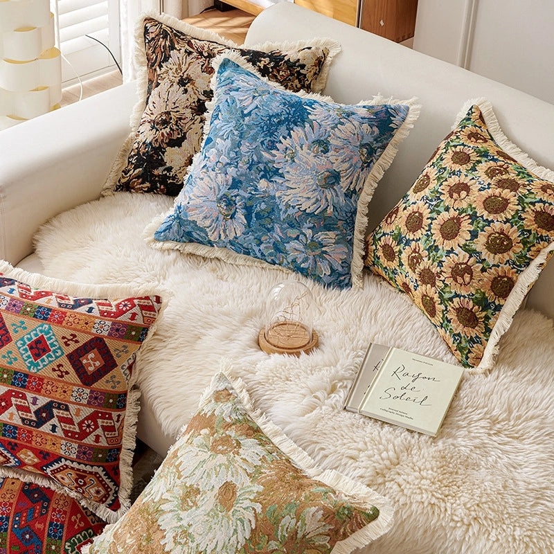 Minimalist Geometric Cotton Linen Pillow Covers for Home Decor | Home Textiles & Bedding