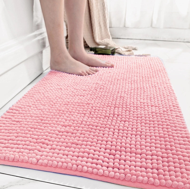 Soft Chenille Plush Floor Mat | Bathroom & Bedroom Carpet Absorbent Door Rug | Home Decor Accessories|Bath Mats