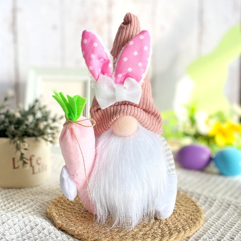 Easter Rabbit Faceless Doll Ornament Small Decorative Gift for Office & Event Setup|Home Decor & Seasonal Gifts