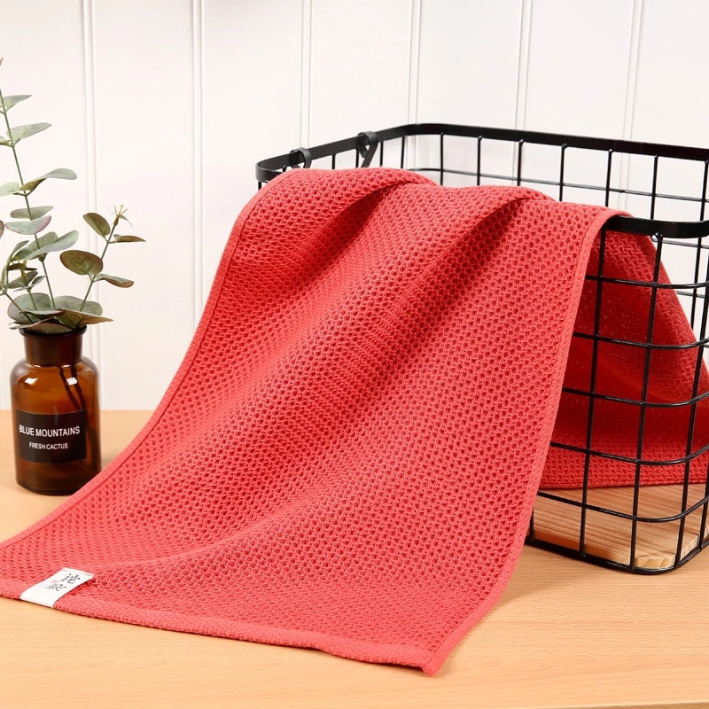 Cotton Honeycomb Gauze Square Face Towel Soft Absorbent Waffle Bath Gift|Home Textiles Bath Towels