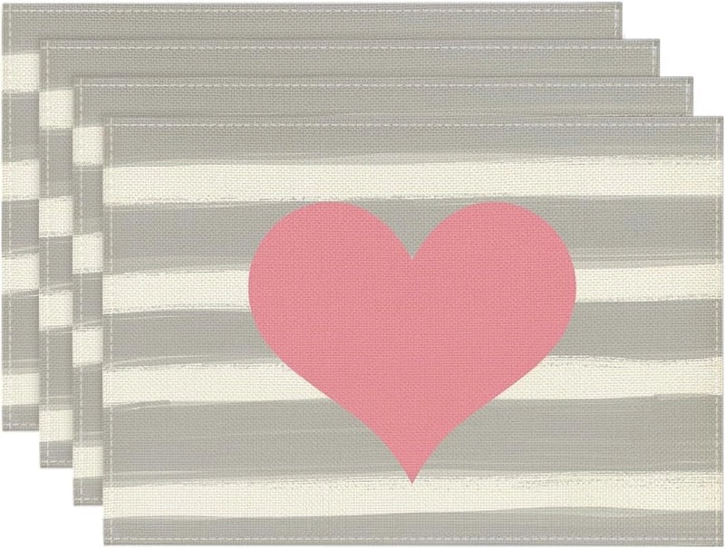 Romantic Heart-Shaped Rose Linen Cotton Blend Pillow Cover|Home Decor Accessories