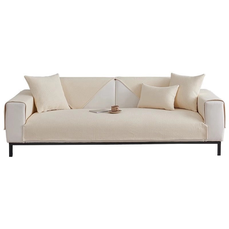 Japanese-style Cotton Linen Non-slip Sofa Cushion Cover, Simple Modern Four Seasons Universal Seat Protector|Home Decor & Cushion Covers