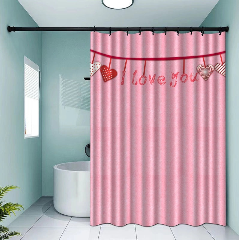 Sweet Heart Shape Polyester Door Curtain for Bathroom|Home Decor Curtains