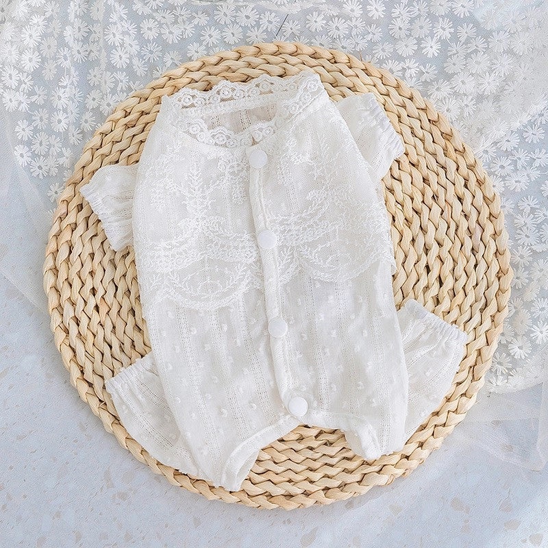 Cute Bear Striped Pet Air Conditioning Outfit for Dogs and Cats Four-legged Spring Summer Clothes|Pet Apparel