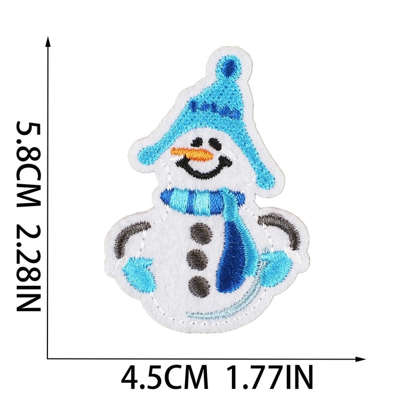 Christmas Cartoon Santa Claus Snowflake Embroidered Patch for Clothing Accessories|Clothing Accessories
