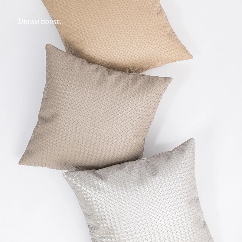 Elegant Simple Solid Color PU Leather Pillow Covers|Home Decor Accessories