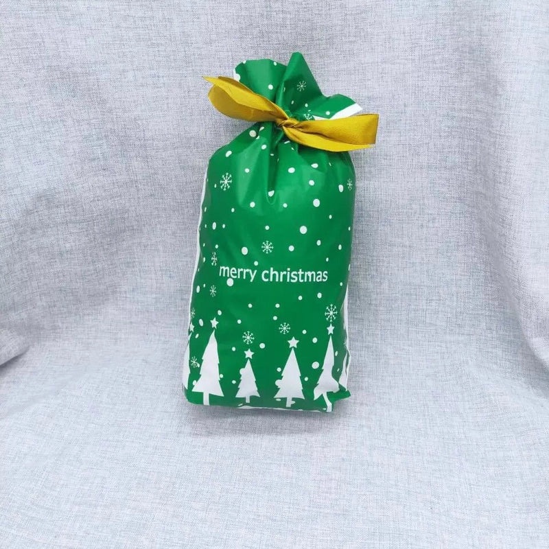 Holiday Snowflake Drawstring Gift Bags for Candy Cookies | Seasonal Packaging