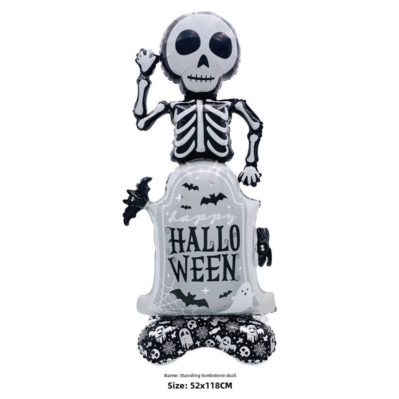 Halloween Ghost Spider Balloon Large Aluminum Foil Skull Man Pumpkin Decor|Halloween Decorations