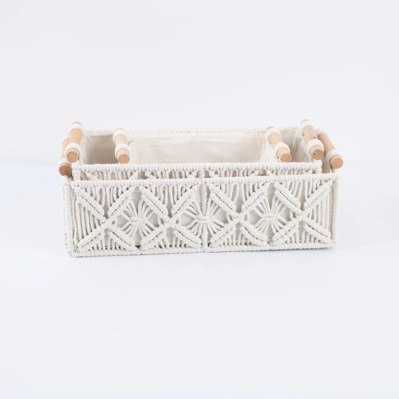 Cotton Rope Tissue Box Holder in Solid Color, Casual and Durable | Home Decor Accessories
