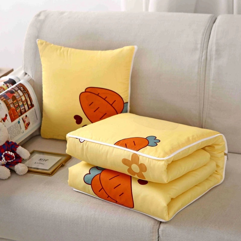 Dual-Use Home and Office Nap Pillow Quilt with Air Conditioning Feature, Printed and Foldable for Easy Storage|Home Textiles & Bedding