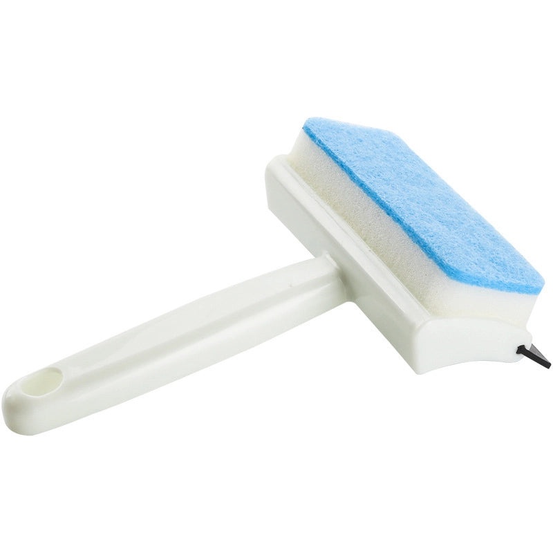 Window Glass Scraper and Tile Cleaning Brush Two-in-One Double-Sided Sponge Wiper | Home Cleaning Tools