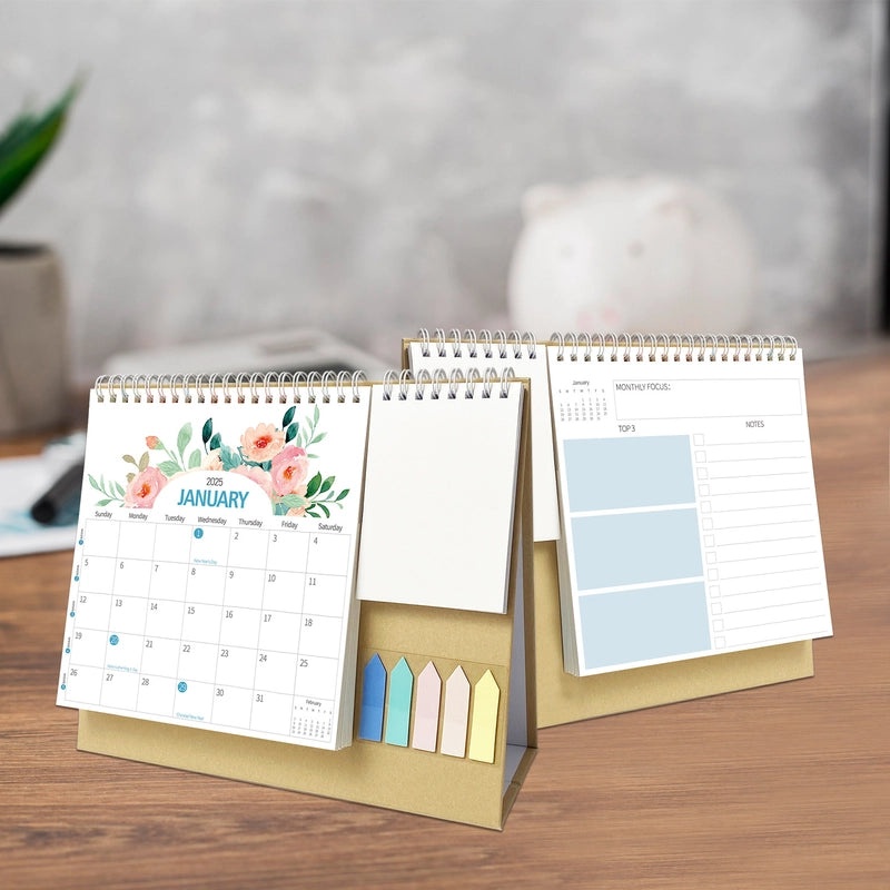 Minimalist Letter Paper Desk Calendar for New Year | Home Office Decor