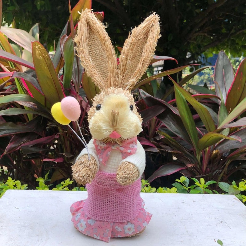 Mini 25cm Woven Rabbit Easter Decor Cute Display Gift Small Prizes Birthday Present|Home Decor & Gifts