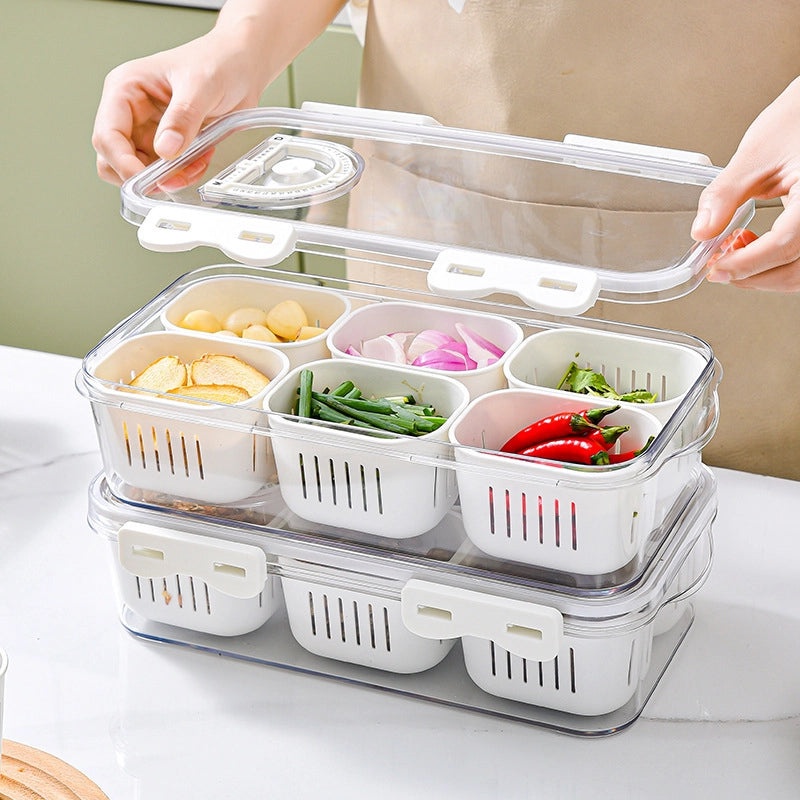 Multi-functional Transparent Seasoning Storage Box for Kitchen & Refrigerator | Kitchen Storage & Organization