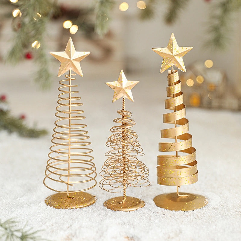 Elegant Minimalist Christmas Tree Ornament Iron Holiday Decoration for Table and Daily Selfies|Home Decor & Holiday Decorations
