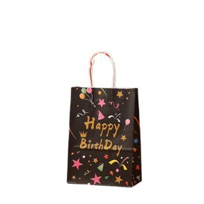 Classic Birthday Gift Bags with Letter Print|Party Supplies
