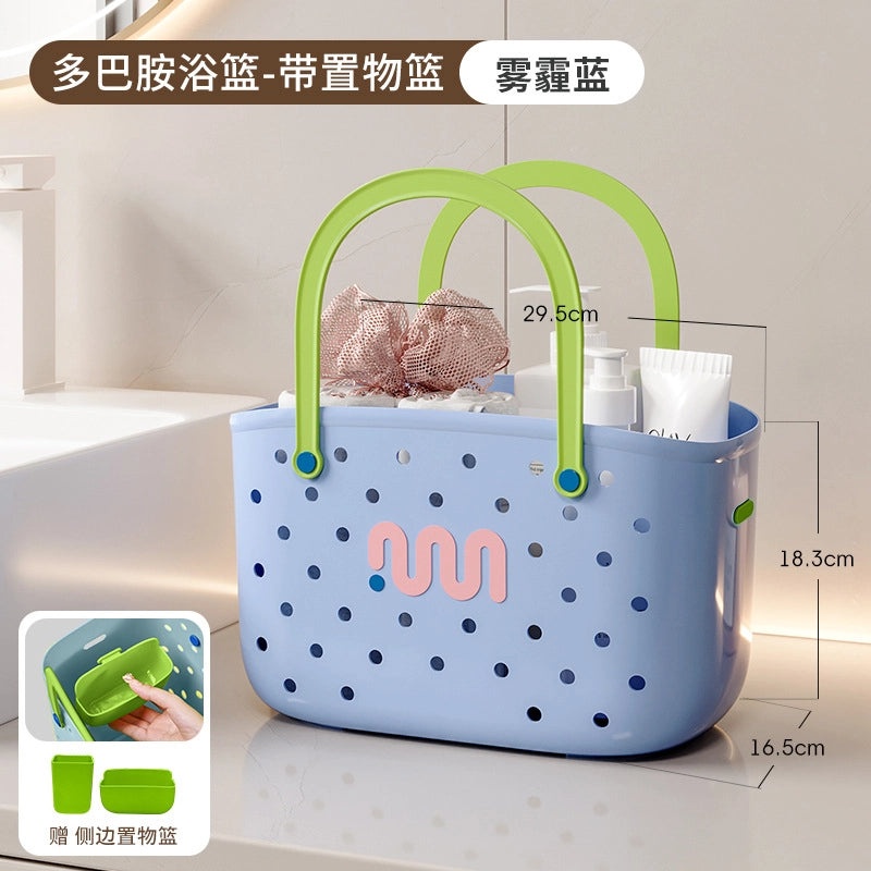 Portable Large Capacity Plastic Bathroom Storage Basket for Women | Bathroom Storage