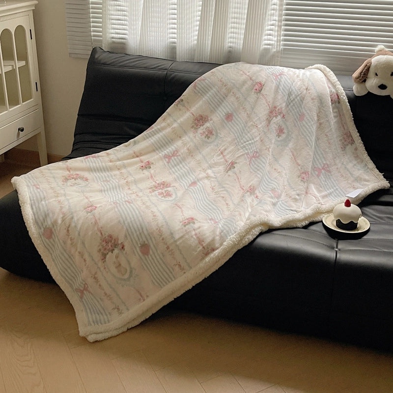 Halloween Cute Animal Pumpkin Fleece Blanket Cozy Bedding Throw for Fall|Home & Living Bedding