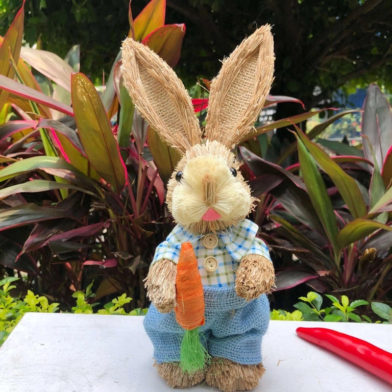 Mini 25cm Woven Rabbit Easter Decor Cute Display Gift Small Prizes Birthday Present|Home Decor & Gifts