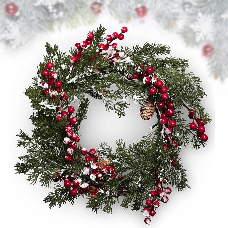 Christmas Rattan Wreath Holiday Ornament for Door Window Wall Outdoor Decoration|Home Decor