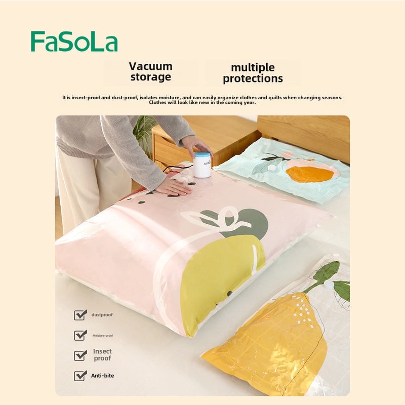 FaSoLa Vacuum Storage Bag for Clothes Quilts Thickened Dustproof Moisture-proof Compression Organizer|Home Storage & Organization