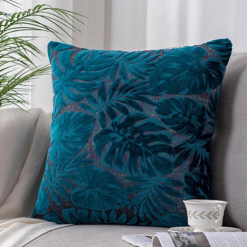 Maple Leaf Velvet Cushion Large Backrest Pillow for Office Nap Living Room Bedside|Home Decor Cushions