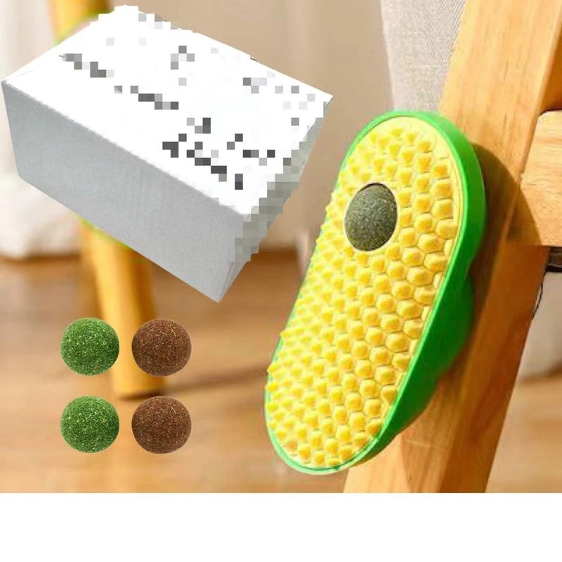 Cat Self-Grooming Hair Rubbing Comb with Mint Ball Toy | Pet Grooming Accessories