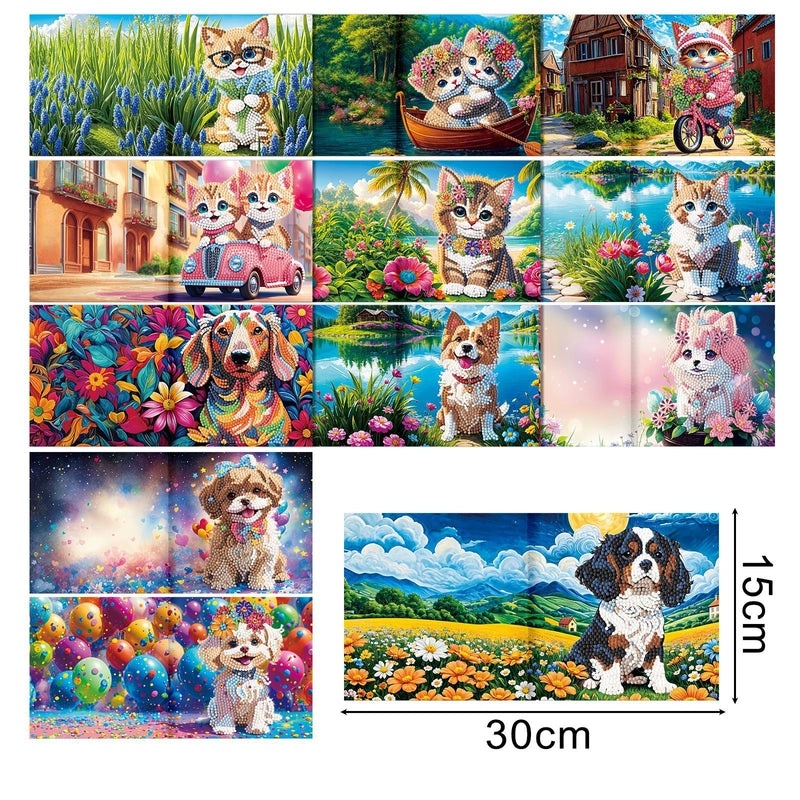 Christmas Diamond Painting DIY Greeting Card with Stickers and Hand Drill | Craft Supplies
