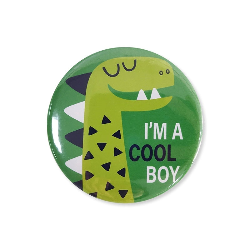 Adorable Alphabet Dinosaur Iron Pin 1 Piece||Brooches Pins