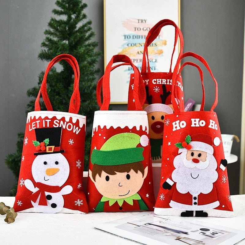 Nordic Christmas Gift Bags Santa Snowman Elk Party Decorations | Christmas Party Supplies