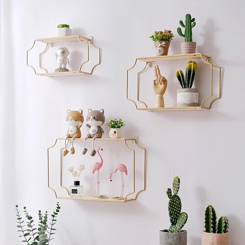 Nordic Three-Tier Wall Storage Rack for Living Room and Bathroom | Home Storage & Organization