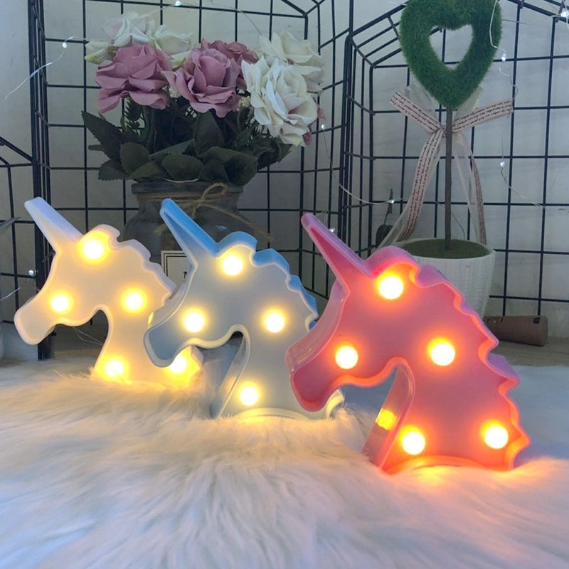 Mini LED Cactus & Flamingo Night Light Korean Style Christmas Letter Decoration Desktop Lamp|Home Decor Lighting