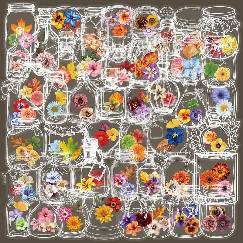 Floral Pet-Themed Pastoral Stickers Set|Home Decor & Stationery