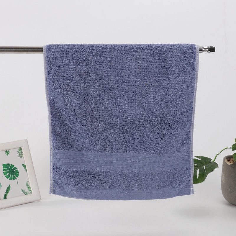 Pure Cotton Thickened Adult Face Towel with Watergrain Texture and Embroidered Logo|Home & Living Towels