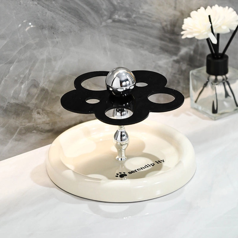 Light Luxury Ceramic Toothbrush Holder for Bathroom | Bathroom Accessories