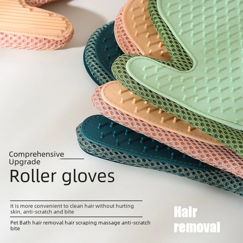 Pet Cat Grooming Gloves Hair Remover Floating Bath Brush for Dogs and Cats Carpet Fur Cleaner|宠物护理用品