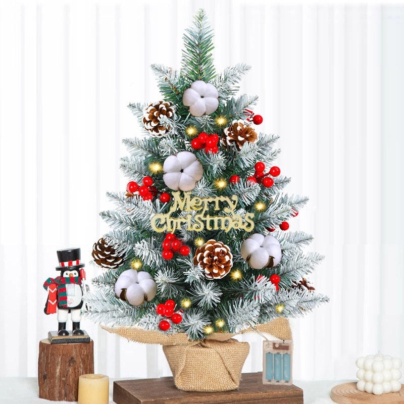 Mini Christmas Tree Set 50cm 60cm Small Desktop Holiday Decor|Home & Garden Decorations